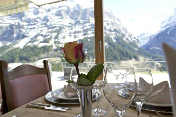 Hotel Gletschertal กรินเดลวัลด์ ร้านอาหาร รูปภาพ